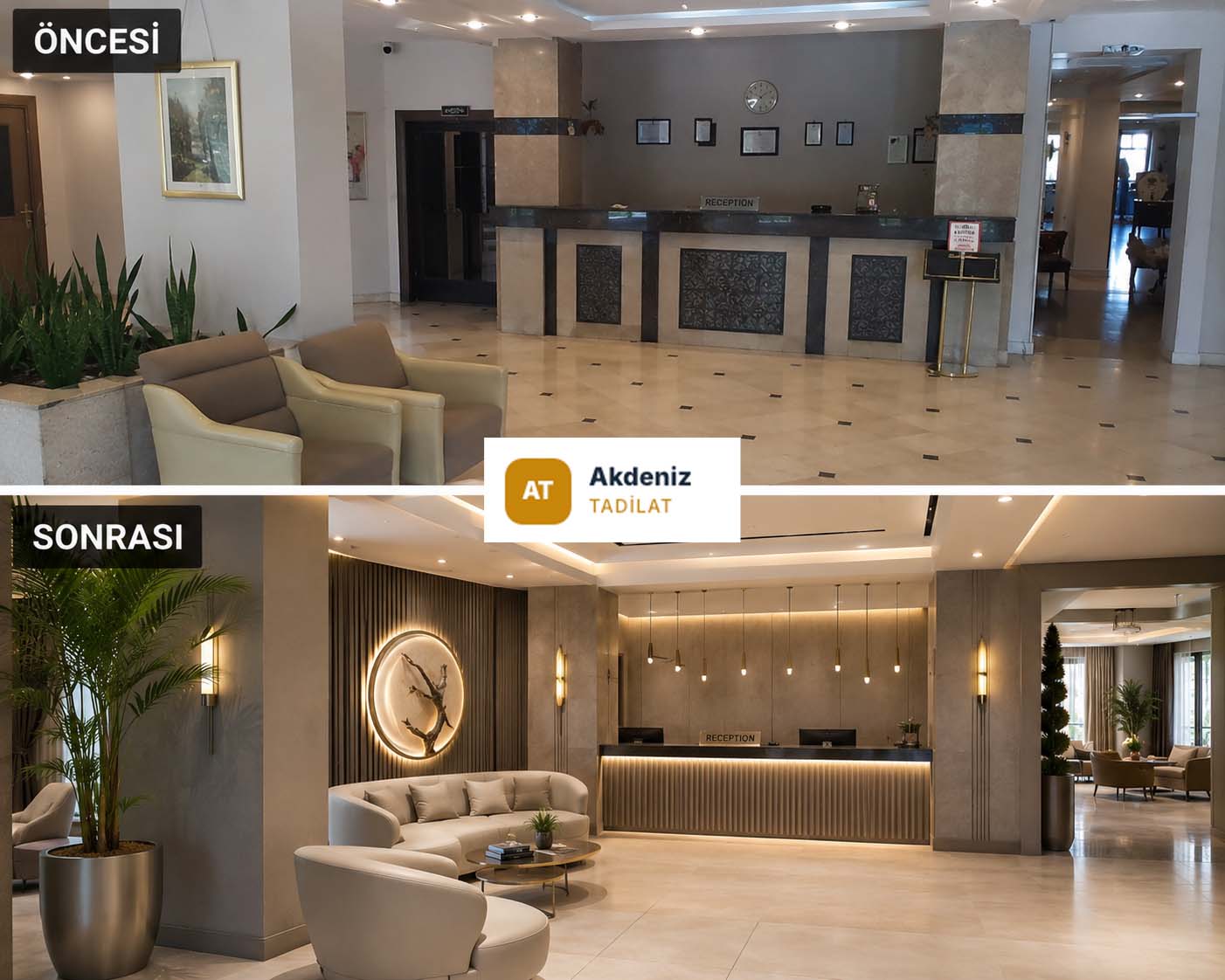 Otel Resepsiyon & Lobi – Akdeniz Tadilat Antalya